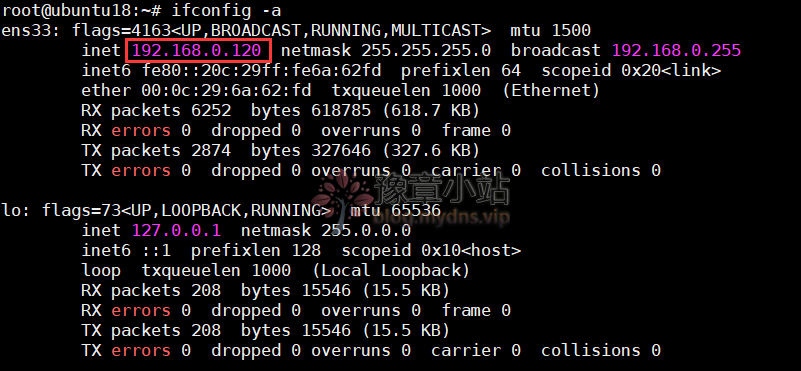 Ubuntu18.04配置IP(静态IP和动态IP)
