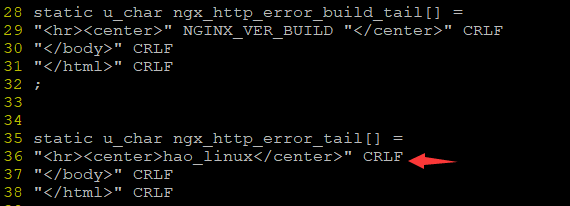 nginx修改web显示名称，nginx隐藏版本号